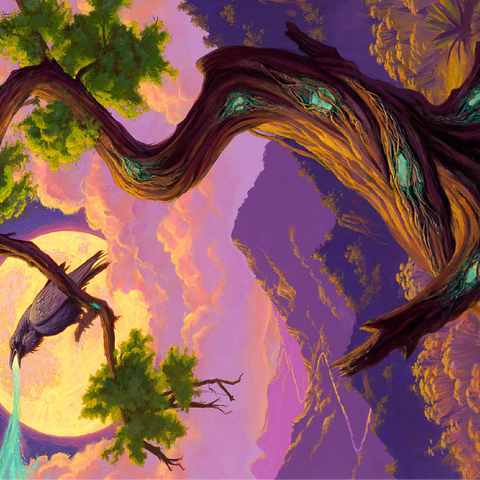 Answer The Call Mystical Raven Tree - Jeff Haynie 100 Jigsaw Puzzle 3D Modell