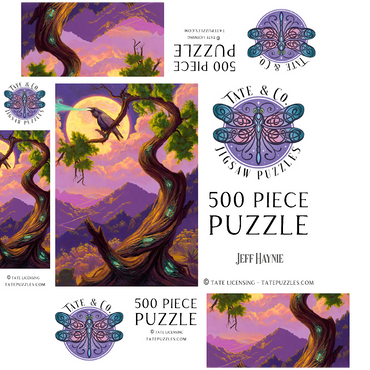 Answer The Call Mystical Raven Tree - Jeff Haynie 500 Jigsaw Puzzle box 3D Modell