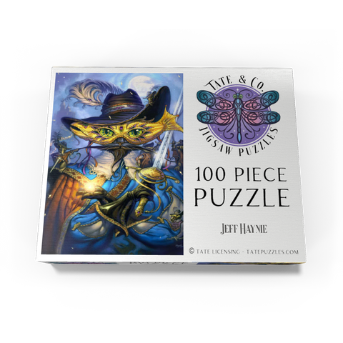 Cavalier Cat Musketeer - Jeff Haynie 100 Jigsaw Puzzle box view3