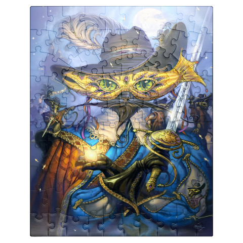 puzzleplate Cavalier Cat Musketeer - Jeff Haynie 100 Jigsaw Puzzle