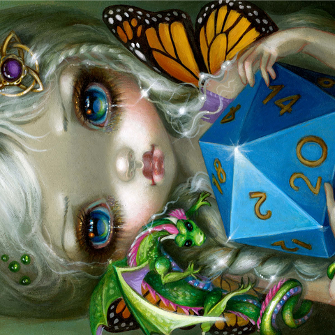 20 Sided Dice Fairy - Jasmine Becket-Griffith 1000 Jigsaw Puzzle 3D Modell