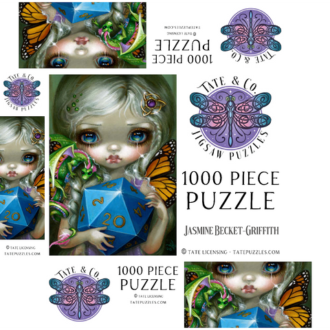 20 Sided Dice Fairy - Jasmine Becket-Griffith 1000 Jigsaw Puzzle box 3D Modell