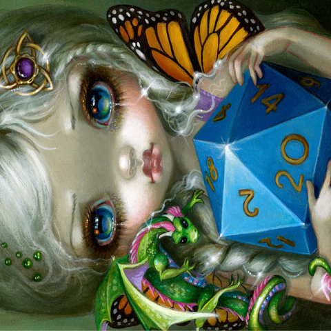 20 Sided Dice Fairy - Jasmine Becket-Griffith 100 Jigsaw Puzzle 3D Modell