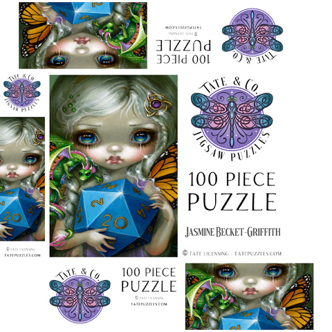 20 Sided Dice Fairy - Jasmine Becket-Griffith 100 Jigsaw Puzzle box 3D Modell