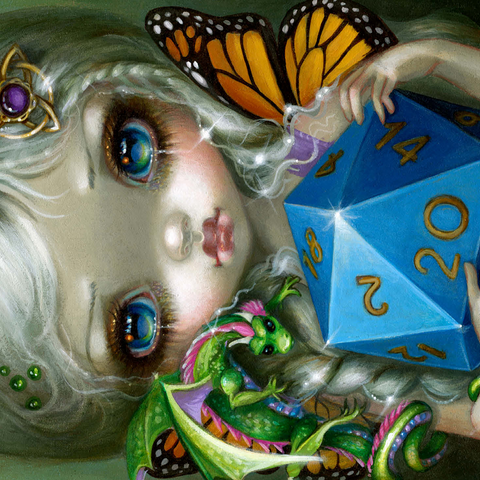 20 Sided Dice Fairy - Jasmine Becket-Griffith 500 Jigsaw Puzzle 3D Modell