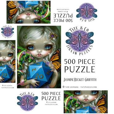 20 Sided Dice Fairy - Jasmine Becket-Griffith 500 Jigsaw Puzzle box 3D Modell