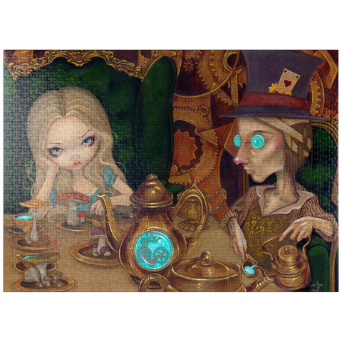 puzzleplate Alice and the Mad Hatter - Jasmine Becket-Griffith 1000 Jigsaw Puzzle