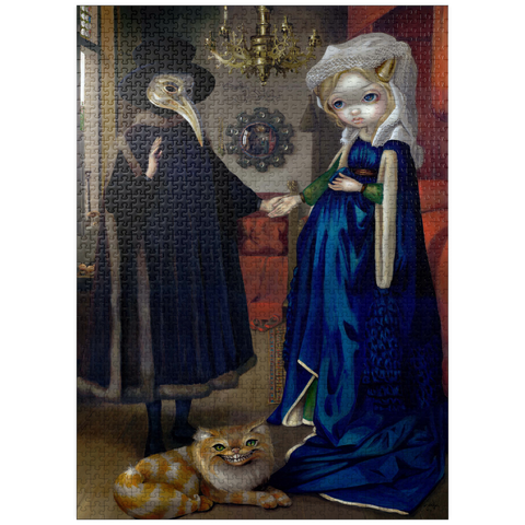 puzzleplate Alice in a Van Eyck Portrait - Jasmine Becket-Griffith 1000 Jigsaw Puzzle