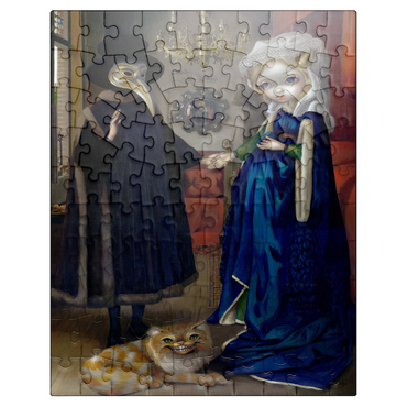 puzzleplate Alice in a Van Eyck Portrait - Jasmine Becket-Griffith 100 Jigsaw Puzzle