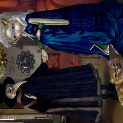 Alice in a Van Eyck Portrait - Jasmine Becket-Griffith 100 Jigsaw Puzzle 3D Modell