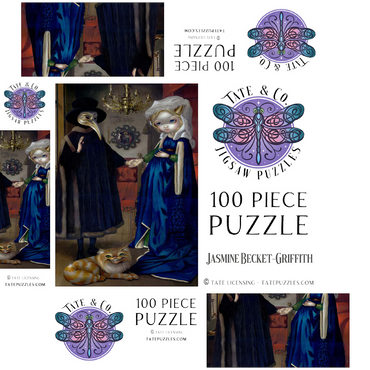 Alice in a Van Eyck Portrait - Jasmine Becket-Griffith 100 Jigsaw Puzzle box 3D Modell