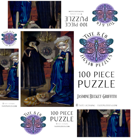 Alice in a Van Eyck Portrait - Jasmine Becket-Griffith 100 Jigsaw Puzzle box 3D Modell