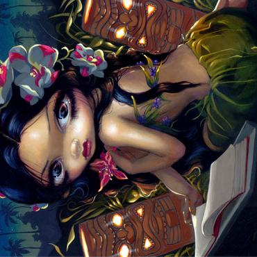 Amara and the book - Jasmine Becket-Griffith 100 Jigsaw Puzzle 3D Modell