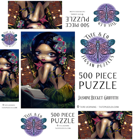 Amara and the book - Jasmine Becket-Griffith 500 Jigsaw Puzzle box 3D Modell