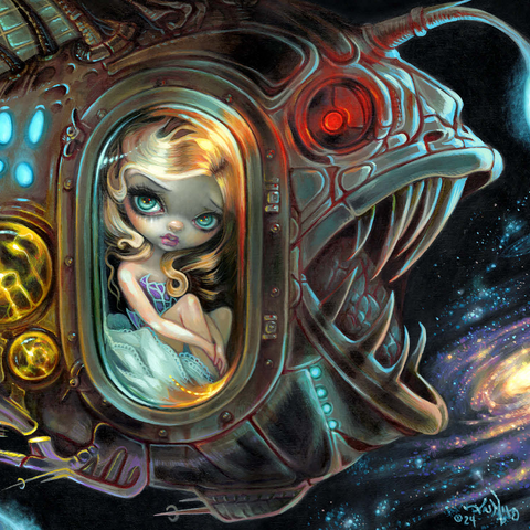 Anglerfish Starship - Jasmine Becket-Griffith 1000 Jigsaw Puzzle 3D Modell