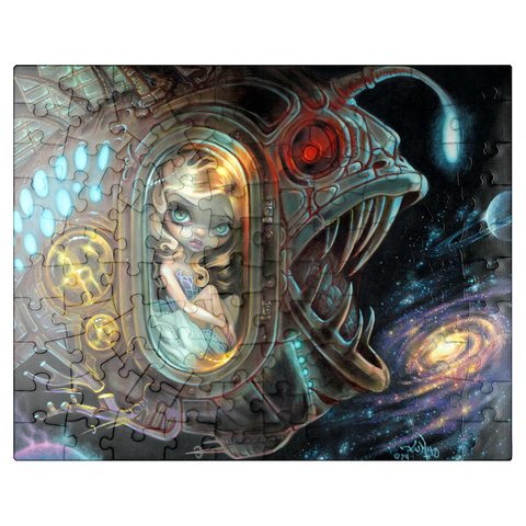 puzzleplate Anglerfish Starship - Jasmine Becket-Griffith 100 Jigsaw Puzzle