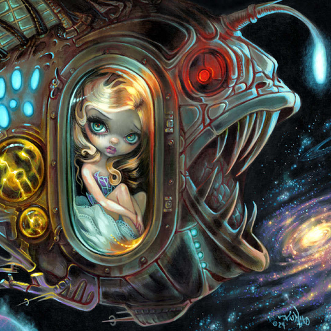 Anglerfish Starship - Jasmine Becket-Griffith 100 Jigsaw Puzzle 3D Modell
