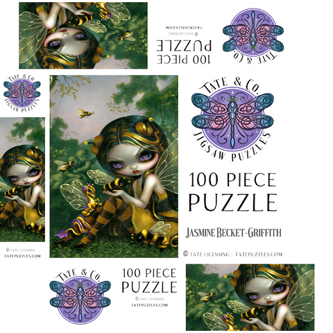 Bumblebee Dragonling - Jasmine Becket-Griffith 100 Jigsaw Puzzle box 3D Modell