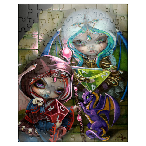 puzzleplate Dice Dragonlings - Jasmine Becket-Griffith 100 Jigsaw Puzzle