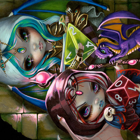 Dice Dragonlings - Jasmine Becket-Griffith 500 Jigsaw Puzzle 3D Modell