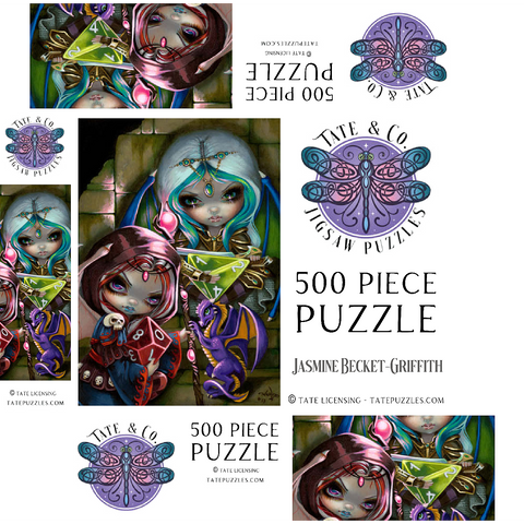 Dice Dragonlings - Jasmine Becket-Griffith 500 Jigsaw Puzzle box 3D Modell