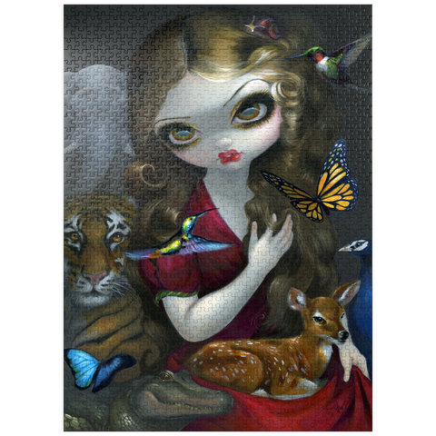 puzzleplate Fauna Girl With Animals- Jasmine Becket-Griffith 1000 Jigsaw Puzzle