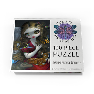 Fauna Girl With Animals- Jasmine Becket-Griffith 100 Jigsaw Puzzle box view3