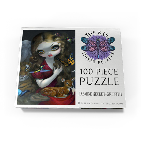 Fauna Girl With Animals- Jasmine Becket-Griffith 100 Jigsaw Puzzle box view3