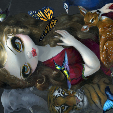 Fauna Girl With Animals- Jasmine Becket-Griffith 500 Jigsaw Puzzle 3D Modell