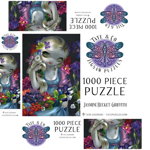Flora Girl with Flowers - Jasmine Becket-Griffith 1000 Jigsaw Puzzle box 3D Modell