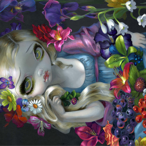 Flora Girl with Flowers - Jasmine Becket-Griffith 100 Jigsaw Puzzle 3D Modell