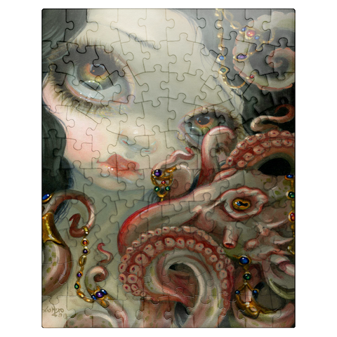 puzzleplate Jeweled Octopus - Jasmine Becket-Griffith 100 Jigsaw Puzzle