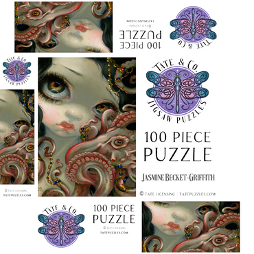 Jeweled Octopus - Jasmine Becket-Griffith 100 Jigsaw Puzzle box 3D Modell