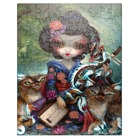 puzzleplate Kirin and Bakeneko Cats - Jasmine Becket-Griffith 100 Jigsaw Puzzle