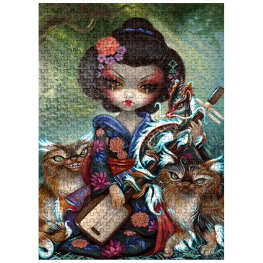 puzzleplate Kirin and Bakeneko Cats - Jasmine Becket-Griffith 500 Jigsaw Puzzle