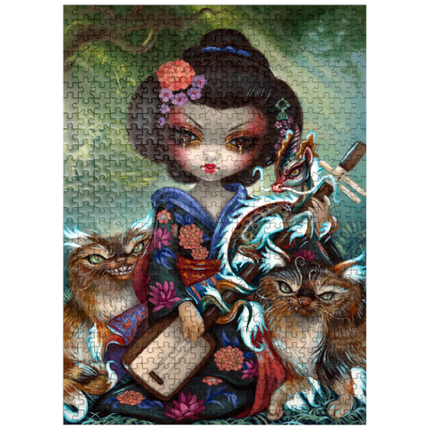 puzzleplate Kirin and Bakeneko Cats - Jasmine Becket-Griffith 500 Jigsaw Puzzle
