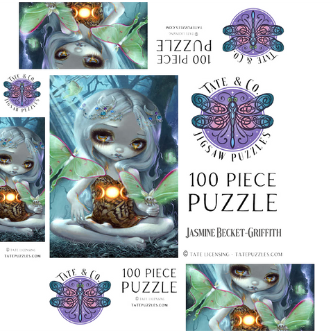 Luna Moth - Jasmine Becket-Griffith 100 Jigsaw Puzzle box 3D Modell