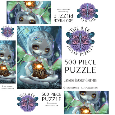 Luna Moth - Jasmine Becket-Griffith 500 Jigsaw Puzzle box 3D Modell