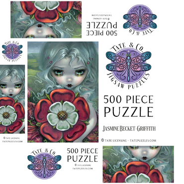 Tudor Rose Fairy - Jasmine Becket-Griffith 500 Jigsaw Puzzle box 3D Modell