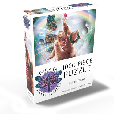 Sloth Cat and Llama Christmas Companions - Random Galaxy 1000 Jigsaw Puzzle box view2