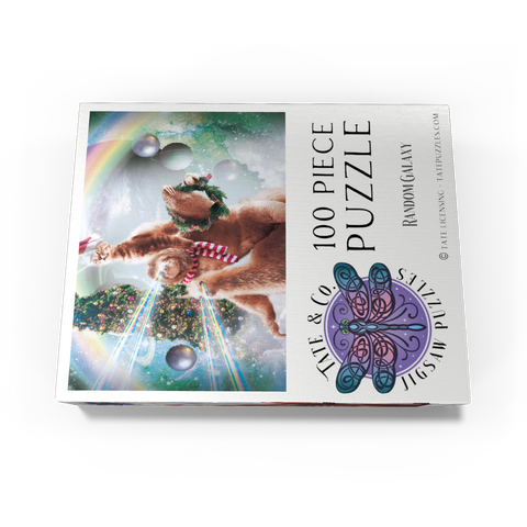 Sloth Cat and Llama Christmas Companions - Random Galaxy 100 Jigsaw Puzzle box view3