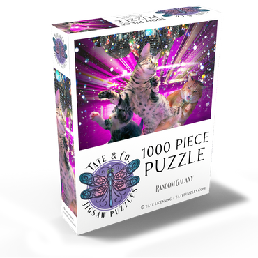 Disco Dancing Cat in 70s Retro - Random Galaxy 1000 Jigsaw Puzzle box view2