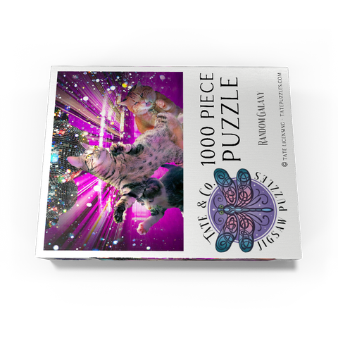Disco Dancing Cat in 70s Retro - Random Galaxy 1000 Jigsaw Puzzle box view3
