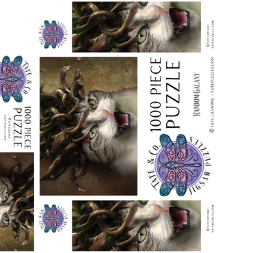 Meowdusa Vintage Medusa Cat - Random Galaxy 1000 Jigsaw Puzzle box 3D Modell