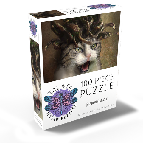 Meowdusa Vintage Medusa Cat - Random Galaxy 100 Jigsaw Puzzle box view2