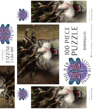 Meowdusa Vintage Medusa Cat - Random Galaxy 100 Jigsaw Puzzle box 3D Modell