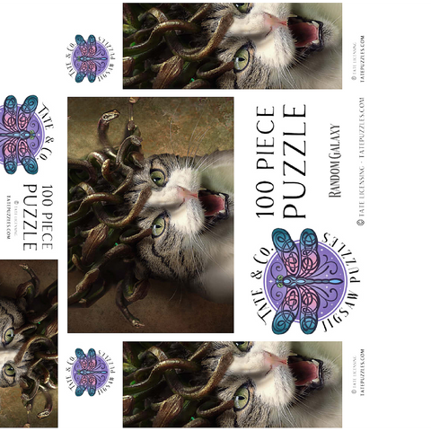 Meowdusa Vintage Medusa Cat - Random Galaxy 100 Jigsaw Puzzle box 3D Modell