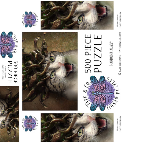 Meowdusa Vintage Medusa Cat - Random Galaxy 500 Jigsaw Puzzle box 3D Modell