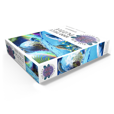 Galactic Dolphin Swimming Among the Stars - Random Galaxy 1000 Jigsaw Puzzle box view1