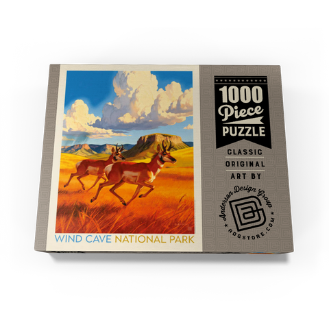 Wind Cave National Park: Antelope At Play 1000 Jigsaw Puzzle box view3